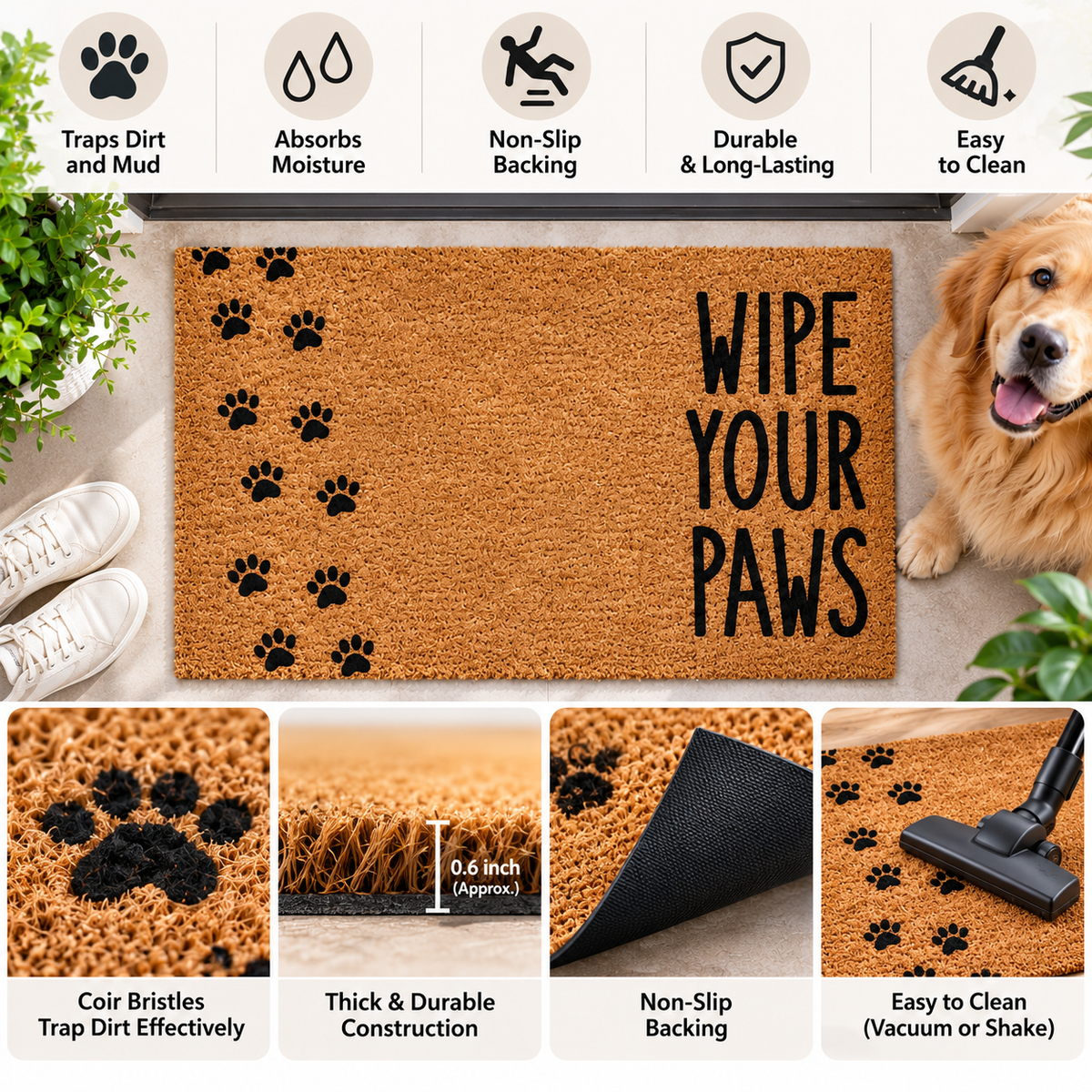 Wipe Your Paws Doormat